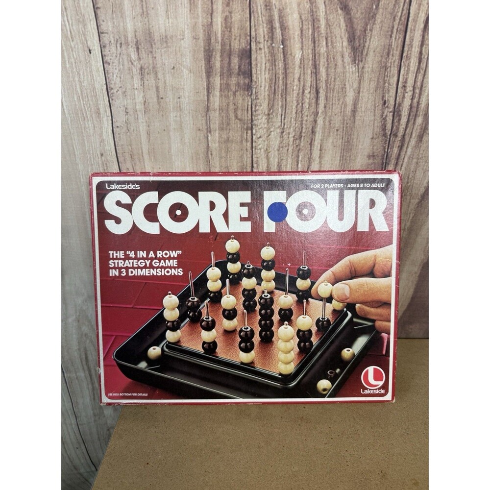 VINTAGE Score Four COMPLETE Lakeside 1978 Four in a Row Plastic Pegs